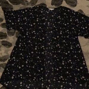 Navy with sunflowers shrug